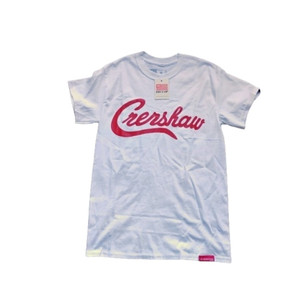 NWT Crenshaw‎ Graphic Tee The Marathon Clothing SIZE SMALL White And Red Holiday